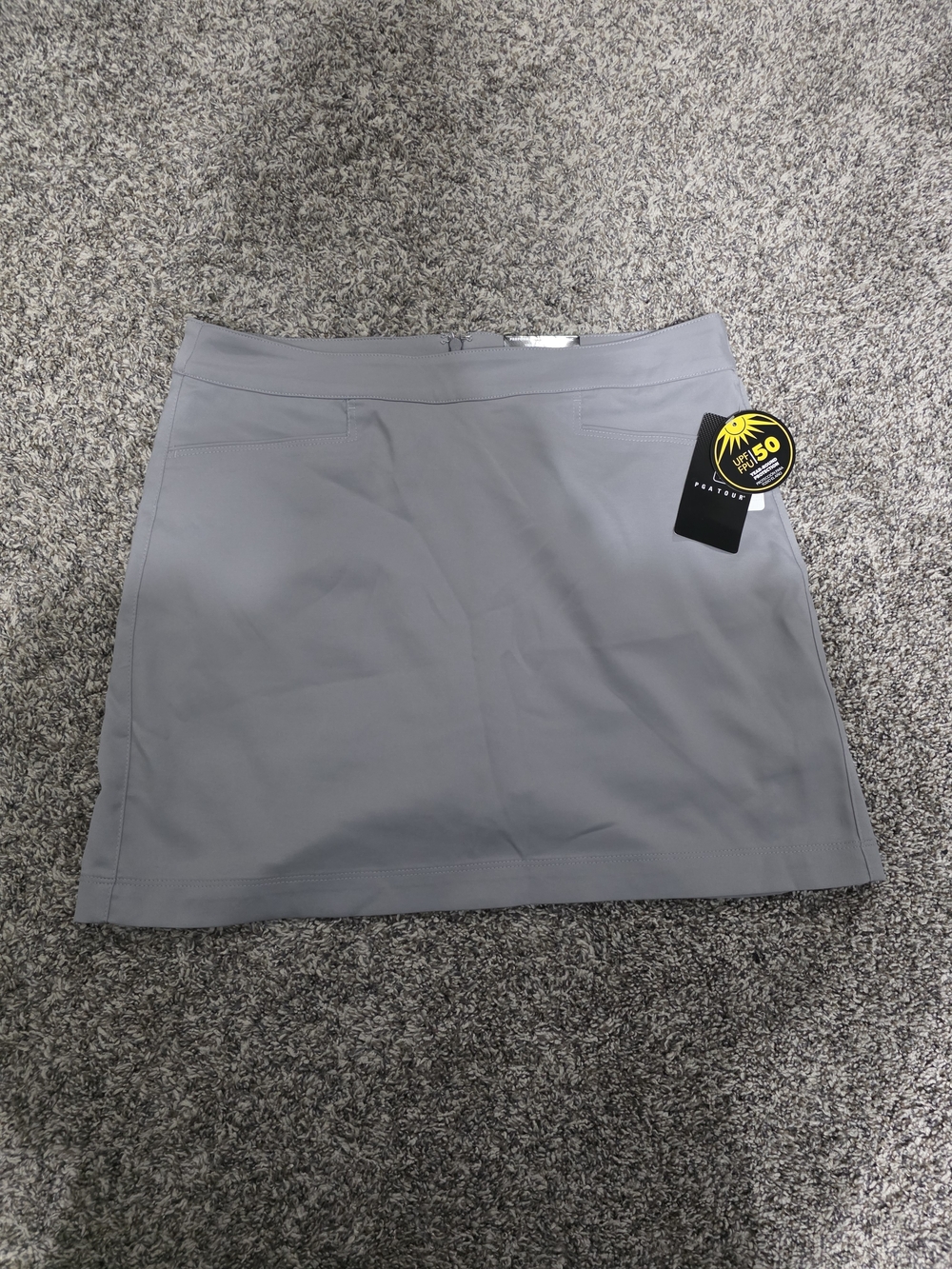 PGA Tour NWT Women's Light Gray Stretch Golf Skort
